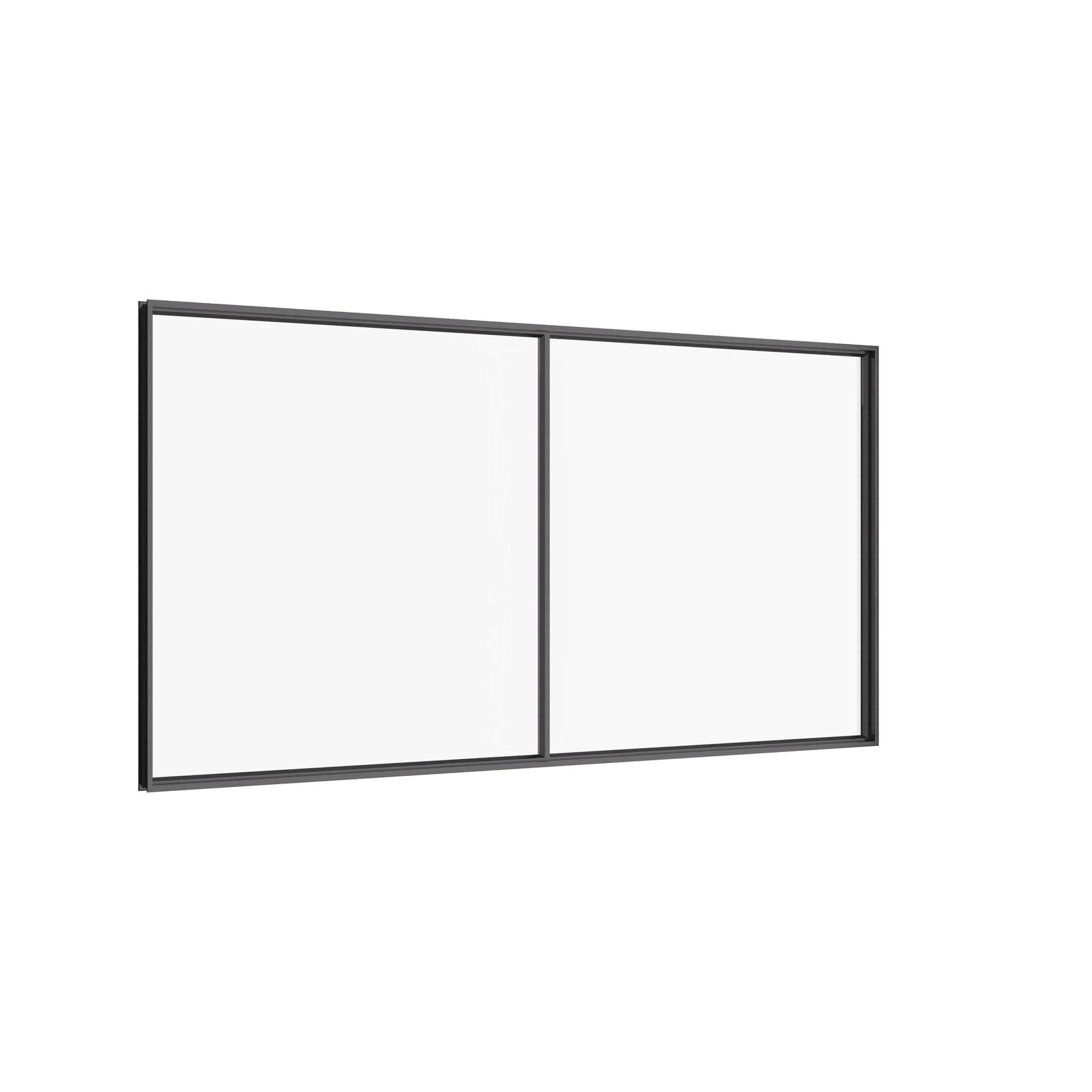 Air 4 rectangular glass window in strong steel frame construction