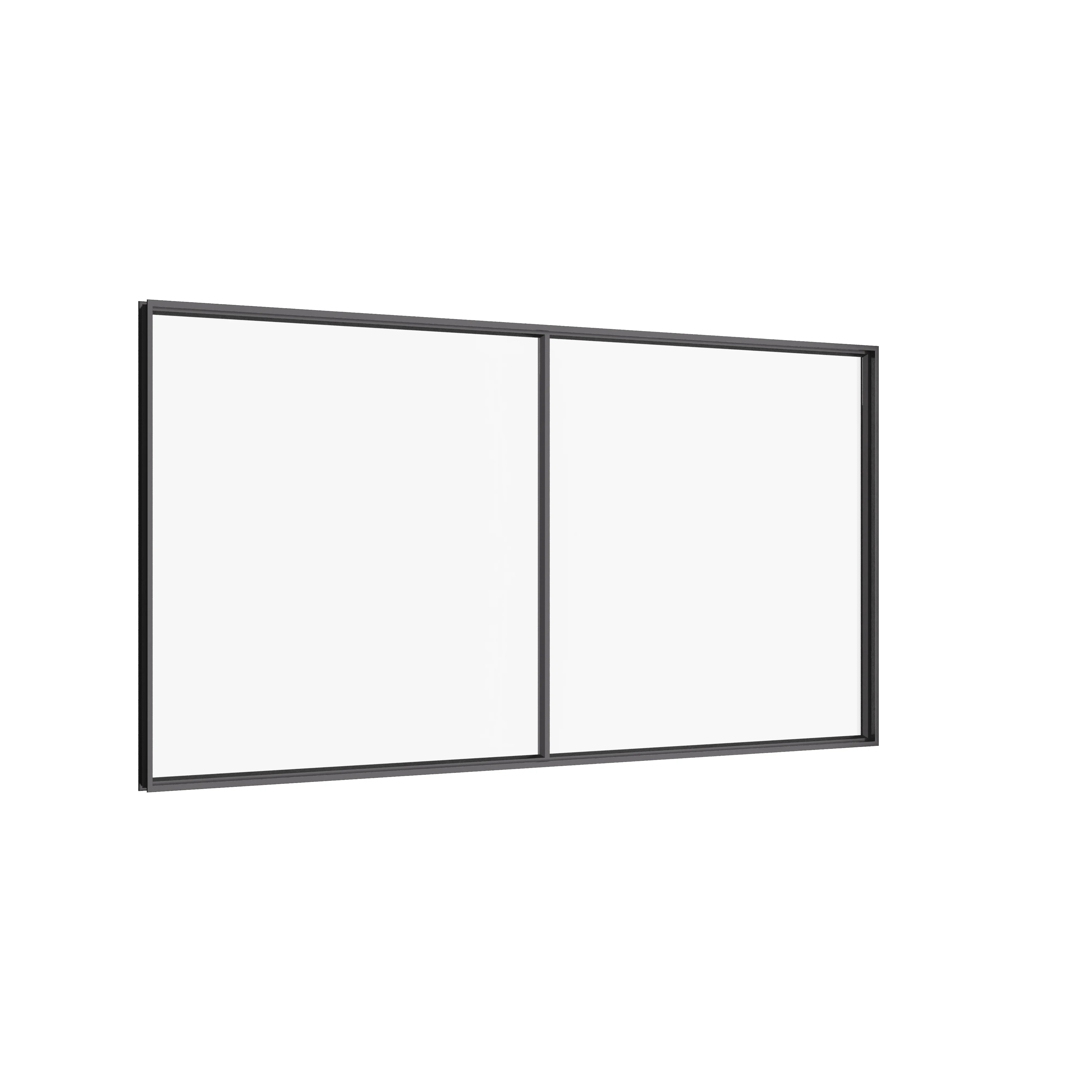 Air 4 rectangular glass window in strong steel frame construction