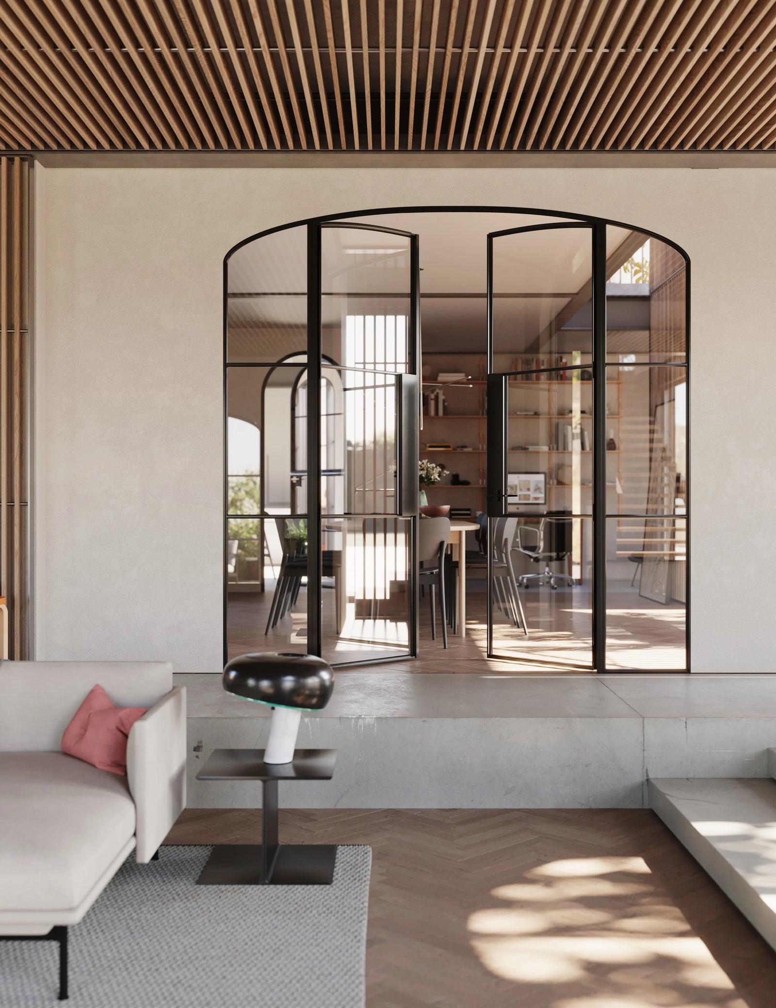Air 4 mini arch double door set with side windows and narrow sightlines