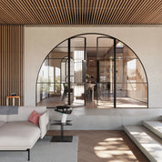 Air 4 wide arched double doors with side windows and slim profiles