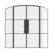 Air 4 double mini arch doors with sidelights in solid steel and clean lines