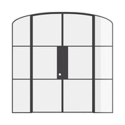 Air 4 curved top double doors with side windows in durable hot-rolled steel