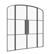 Air 4 curved top double doors with sidelites in architectural steel