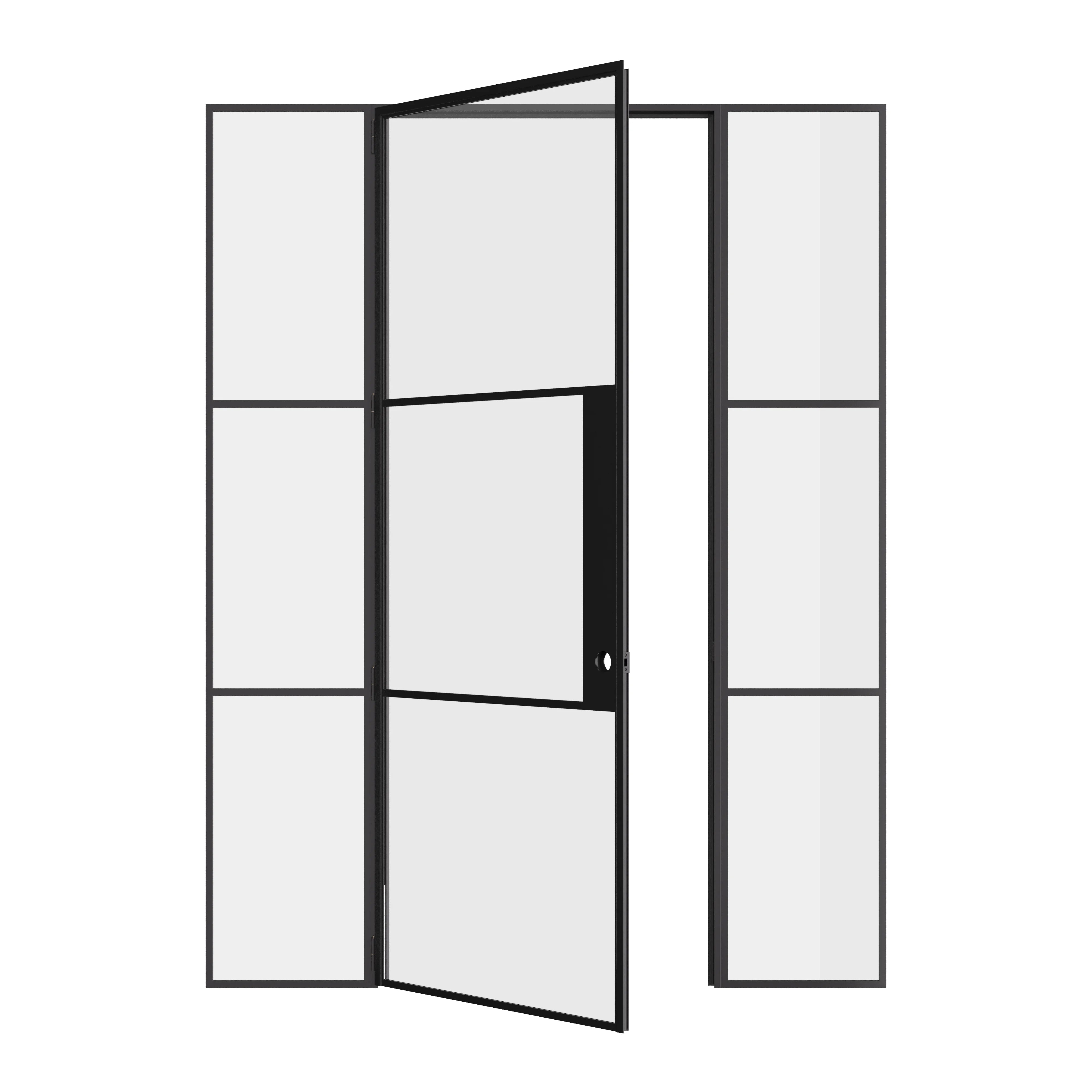 Air 4 modular set with single flat door and matching steel side windows
