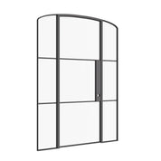 Air 4 curved top single door with sidelites in durable steel frame