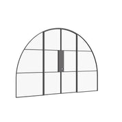 Air 4 wide full arch steel door system with flanking glass panels