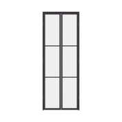 Air 4 double flat interior steel pantry doors with slim black frame