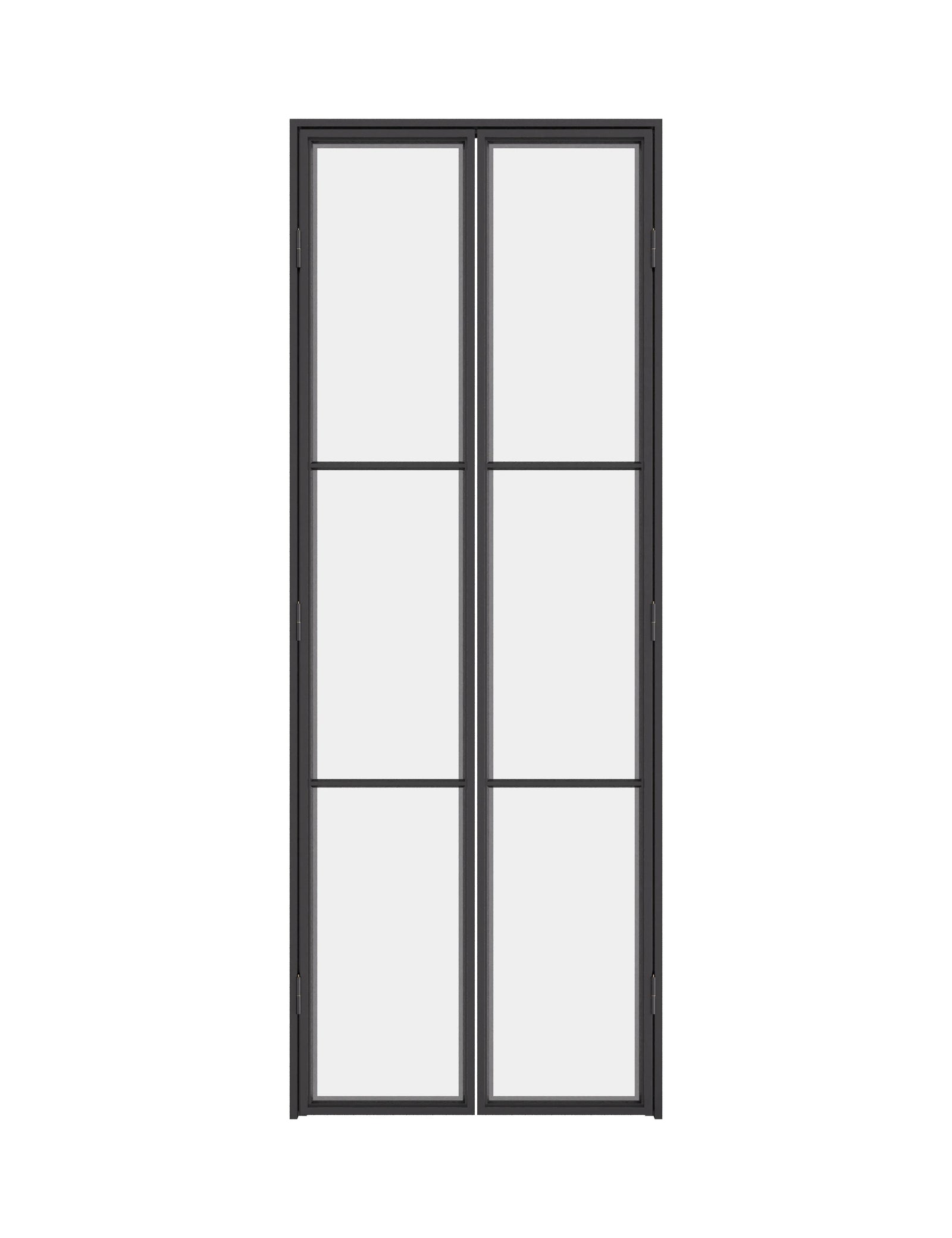 Air 4 double flat interior steel pantry doors with slim black frame