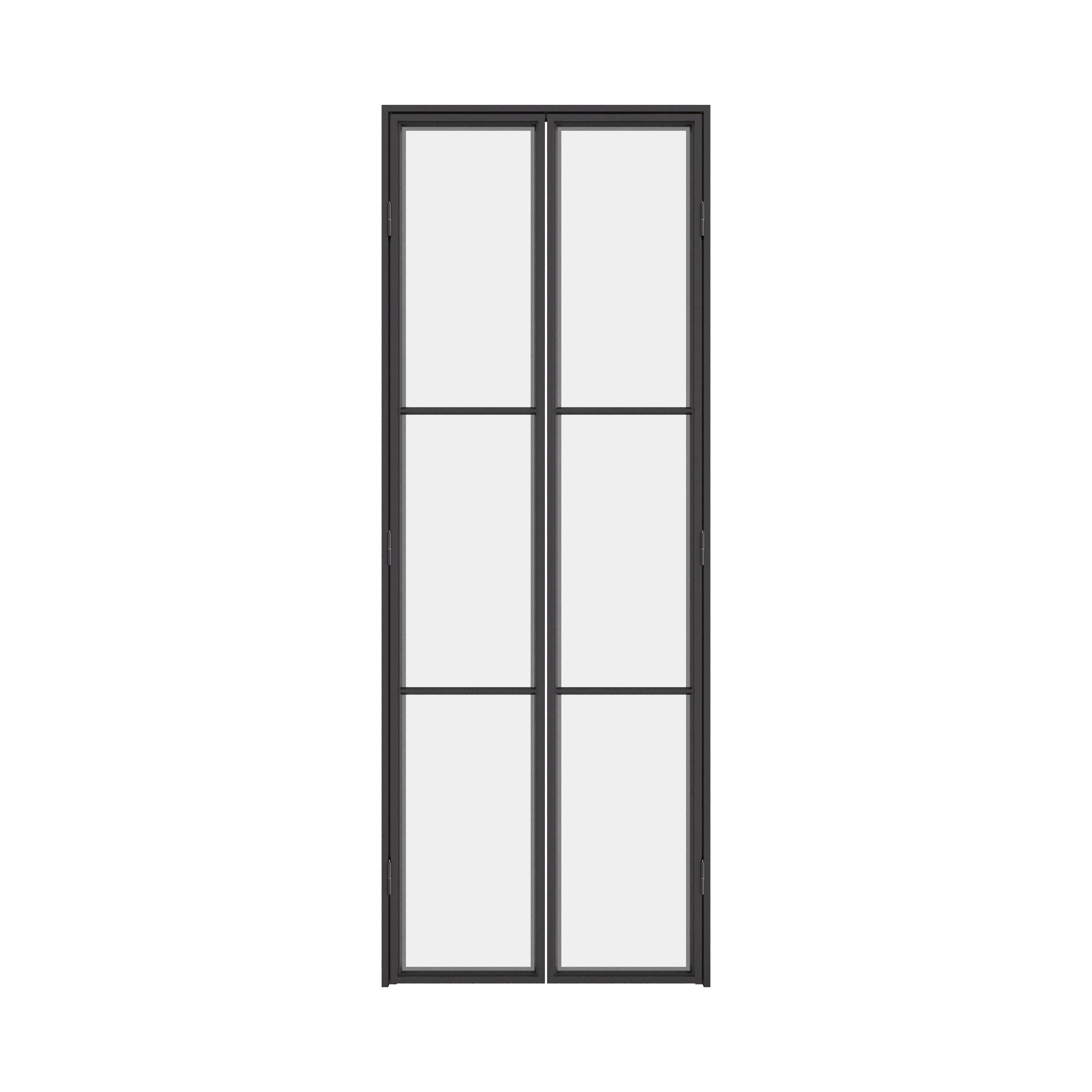 Air 4 double flat interior steel pantry doors with slim black frame