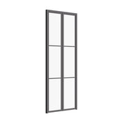 Air 4 double flat pantry doors in architectural steel with sleek lines