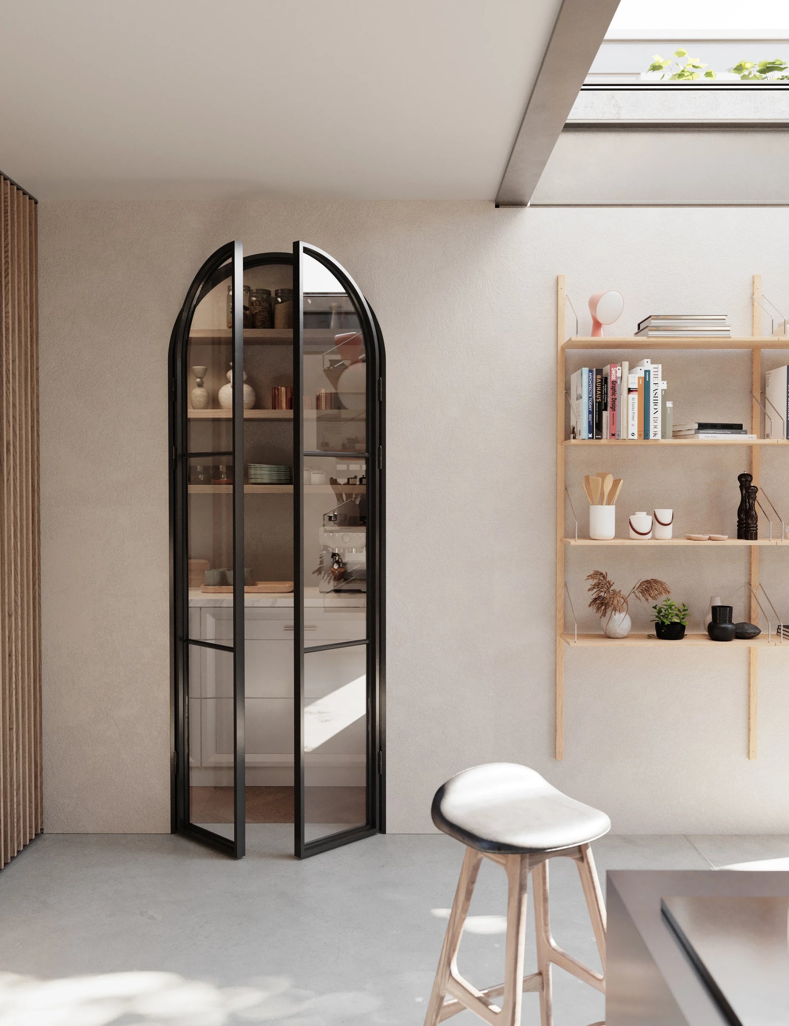 Air 4 pantry double full arch doors, cold rolled steel construction