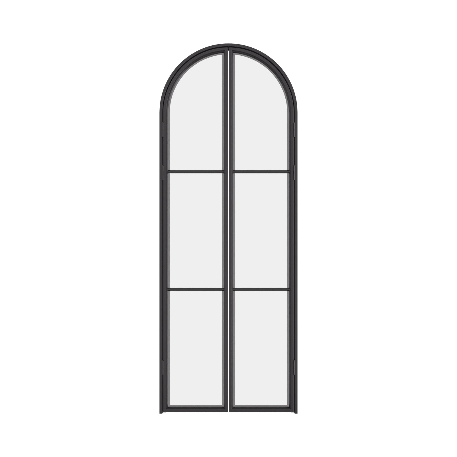 Air 4 double full arch steel pantry doors, galvanized mixed metal and automotive paint