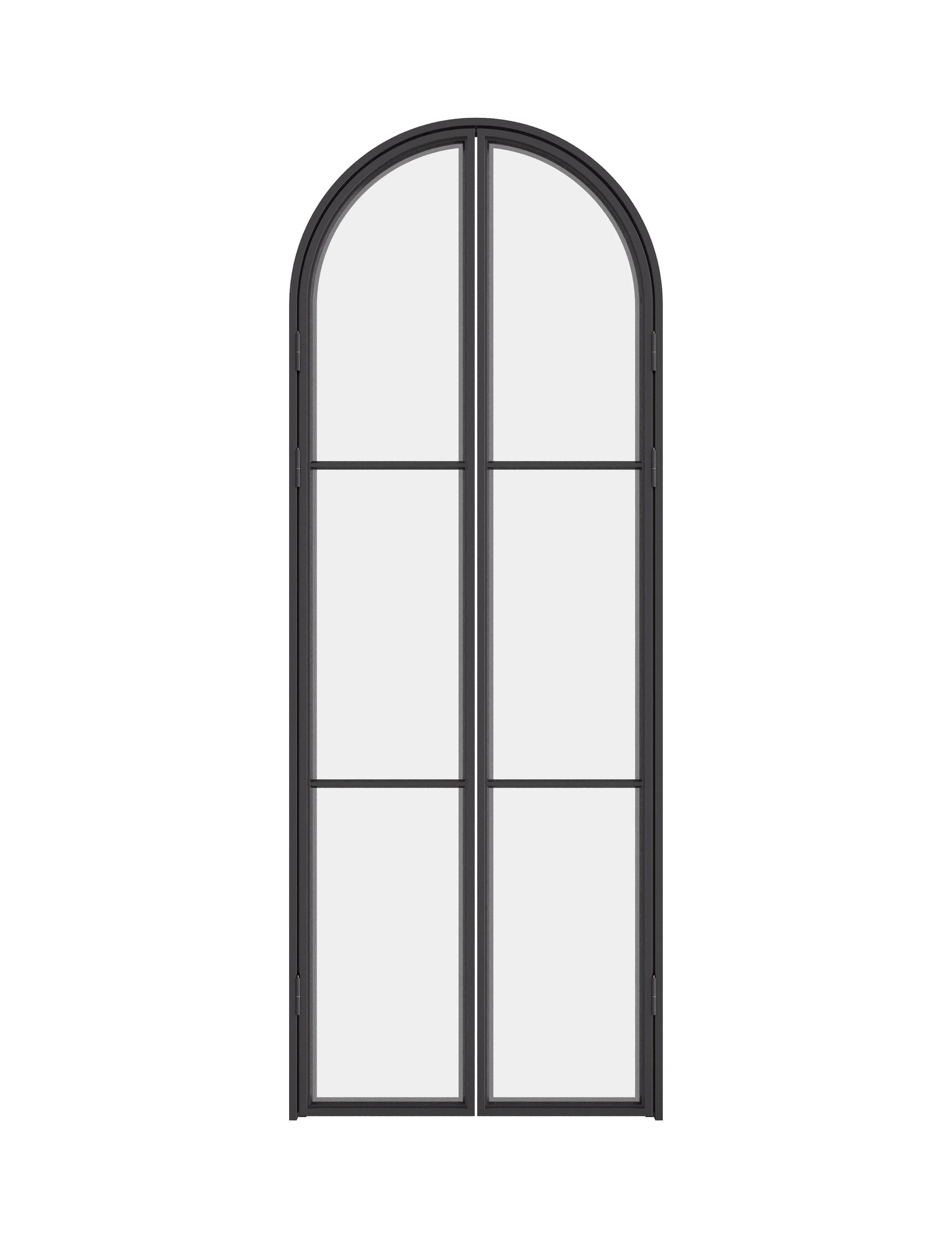 Air 4 double full arch steel pantry doors, galvanized mixed metal and automotive paint