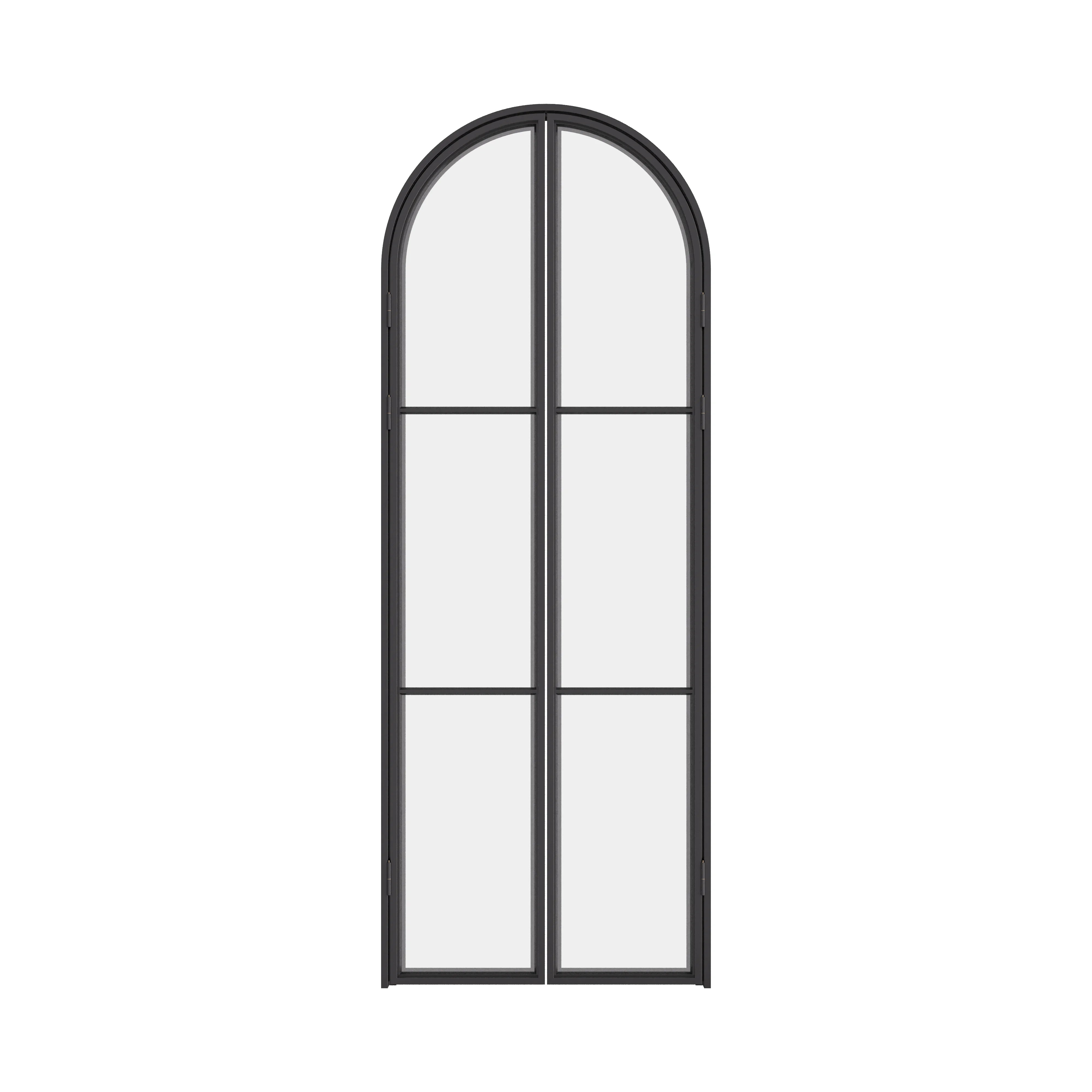 Air 4 double full arch steel pantry doors, galvanized mixed metal and automotive paint