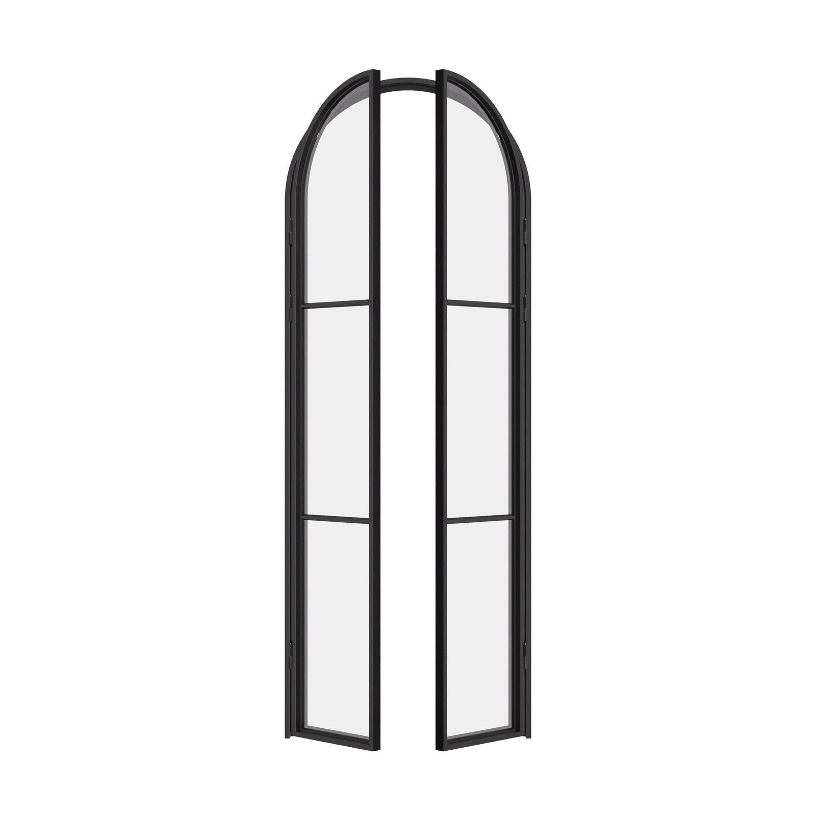 Air 4 pantry double full arch modern doors, cold rolled frame and coating
