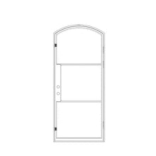 Load image into Gallery viewer, Thermally Broken Steel and Glass Entry Door with Arch Top CAD