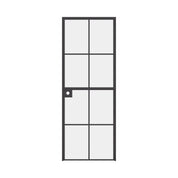 Air 5 Dutch interior single flat Ottostumm steel door, black factory style finish