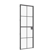 Interior Dutch single flat modular steel door with glass panel