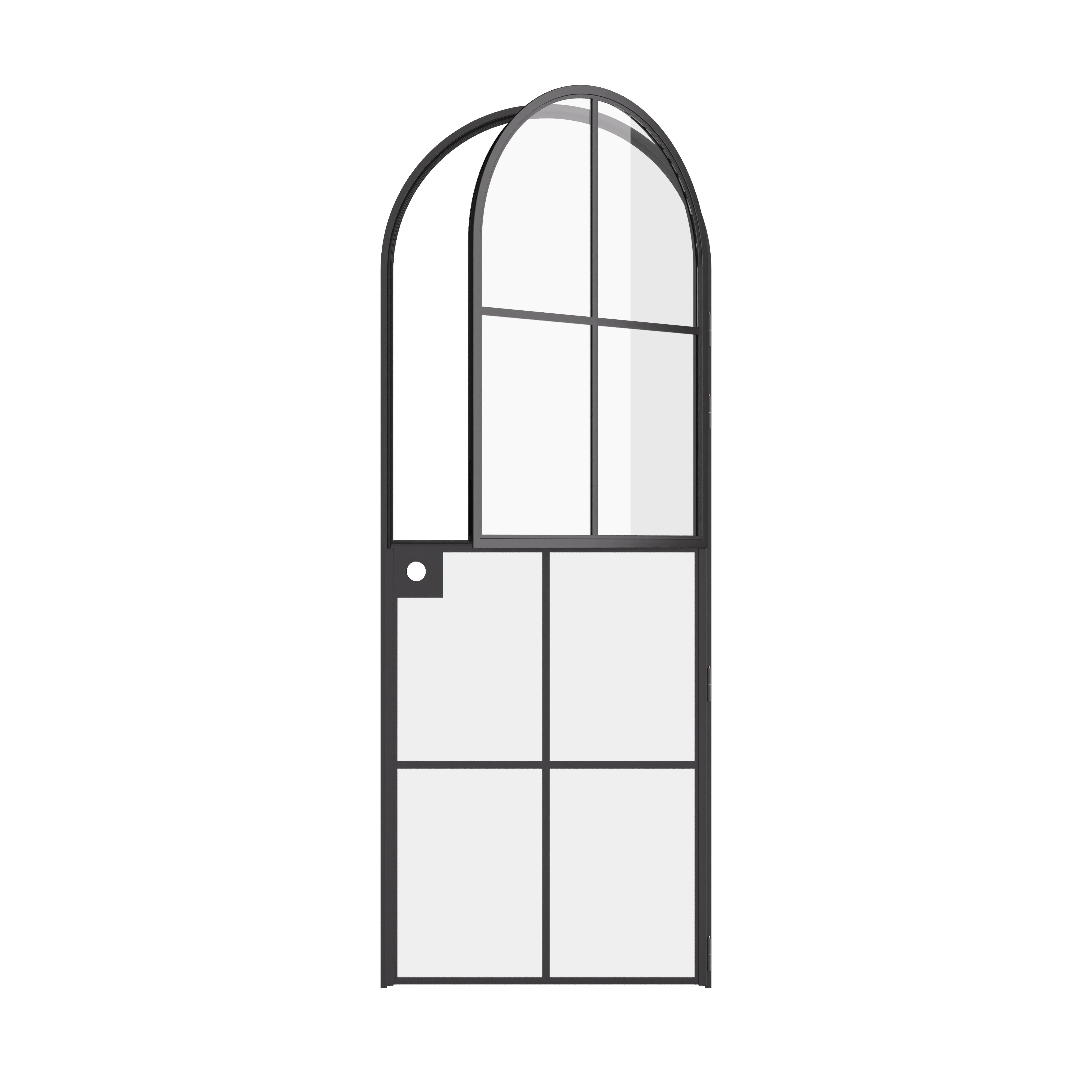 Air 5 Dutch full arch interior door single panel design in hot-rolled steel, easy to install system