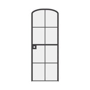 Air 5 Dutch single mini arch interior door angled perspective showing modular steel build