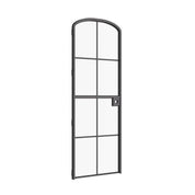 Air 5 Dutch single mini arch interior door detail of hot-rolled steel muntins and glass panes