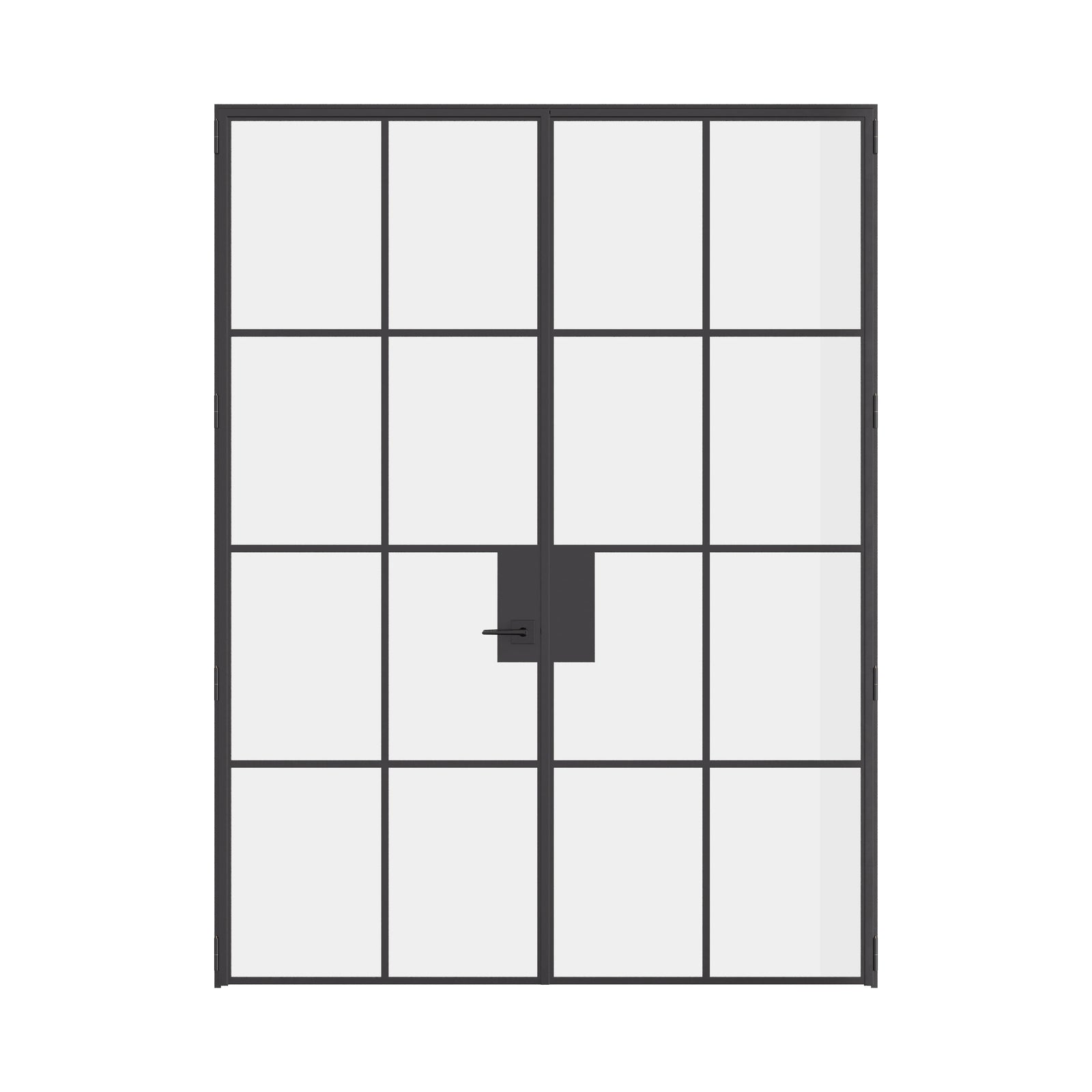 Air 5 double flat interior doors black steel construction with modular design