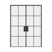 Air 5 double flat interior doors black steel construction with modular design