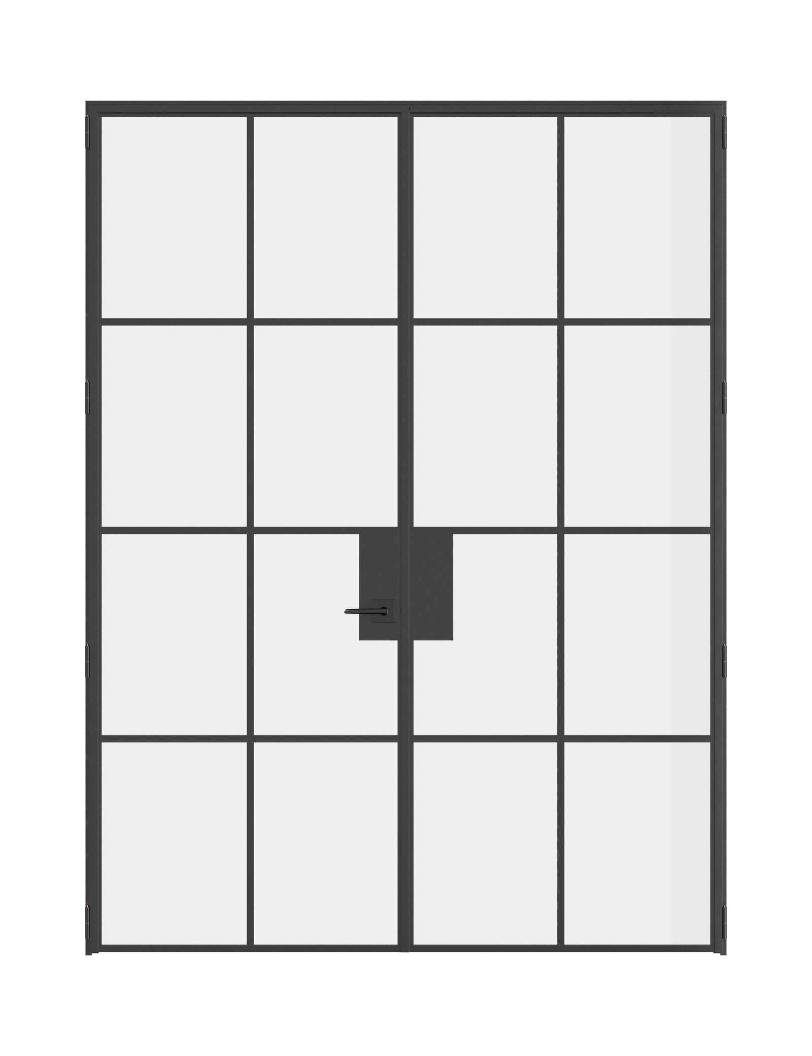 Air 5 double flat interior doors black steel construction with modular design