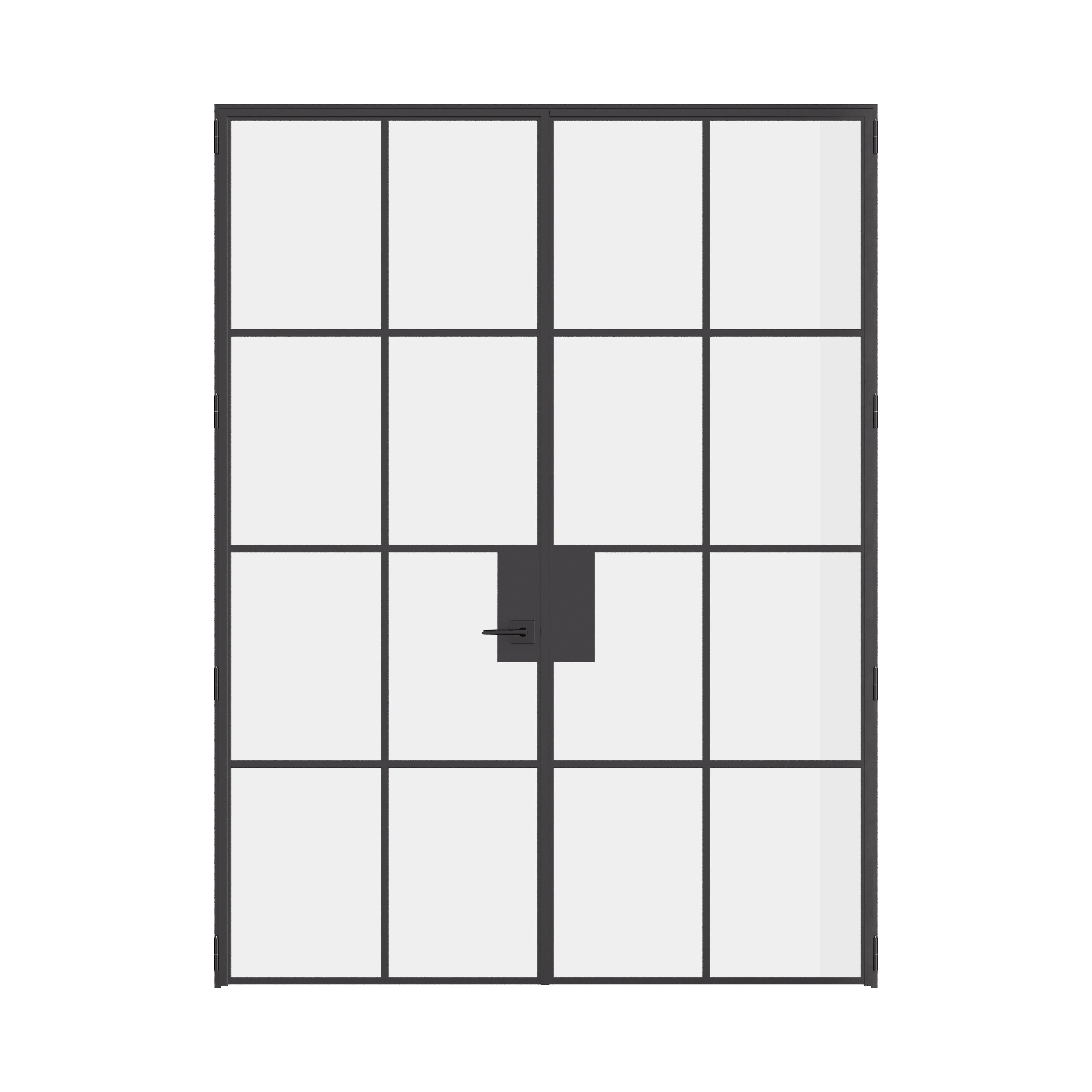 Air 5 double flat interior doors black steel construction with modular design