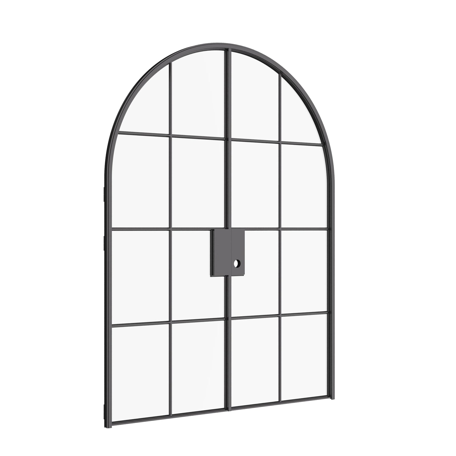 Air 5 double full arch interior doors rear angle showing black steel frame