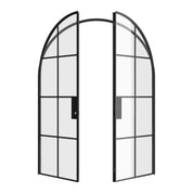 Air 5 interior double steel doors with full arch panels in OttoStumm hot-rolled steel with removable thresholds