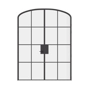 Air 5 interior double mini arch steel doors, black factory style