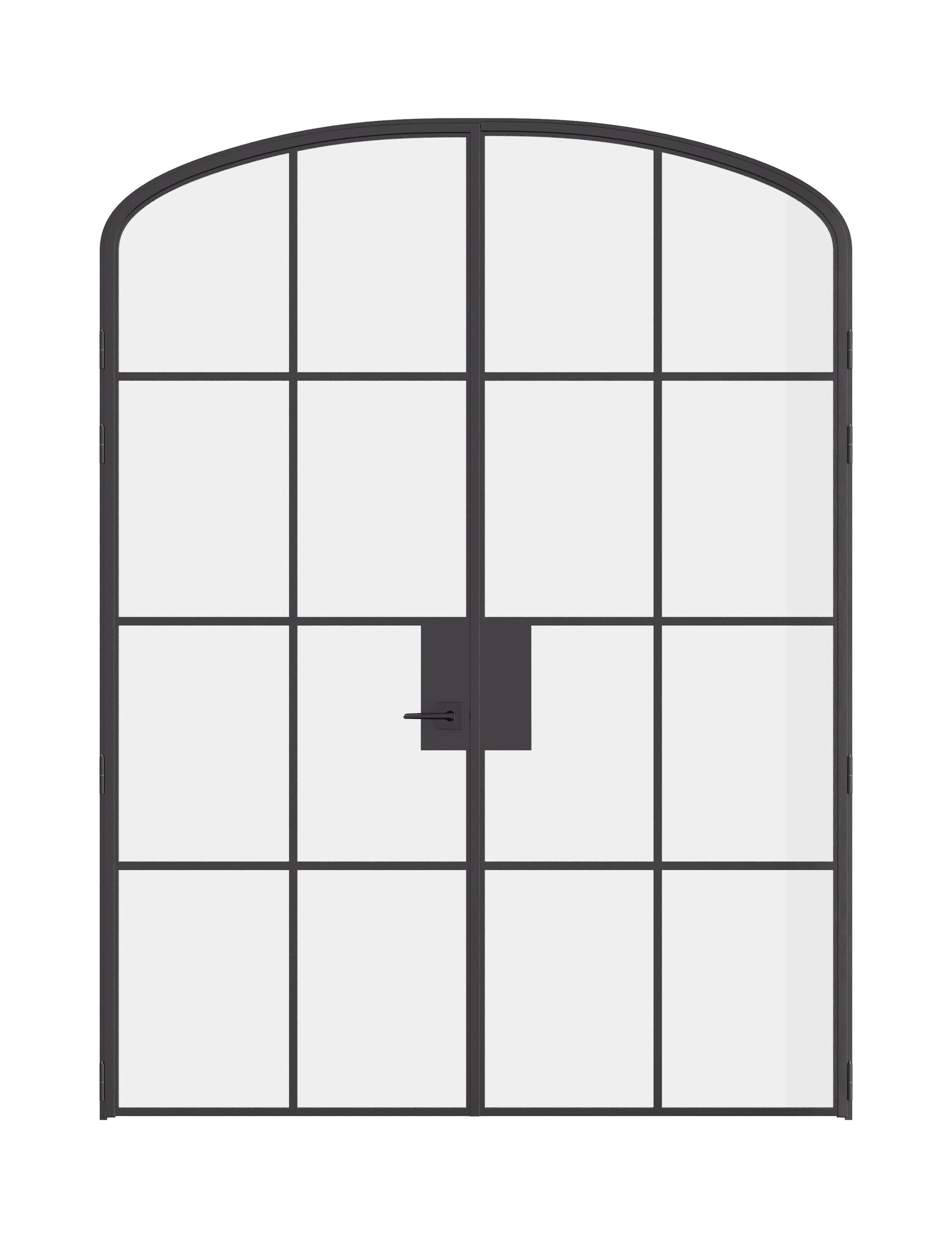 Air 5 interior double mini arch steel doors, black factory style