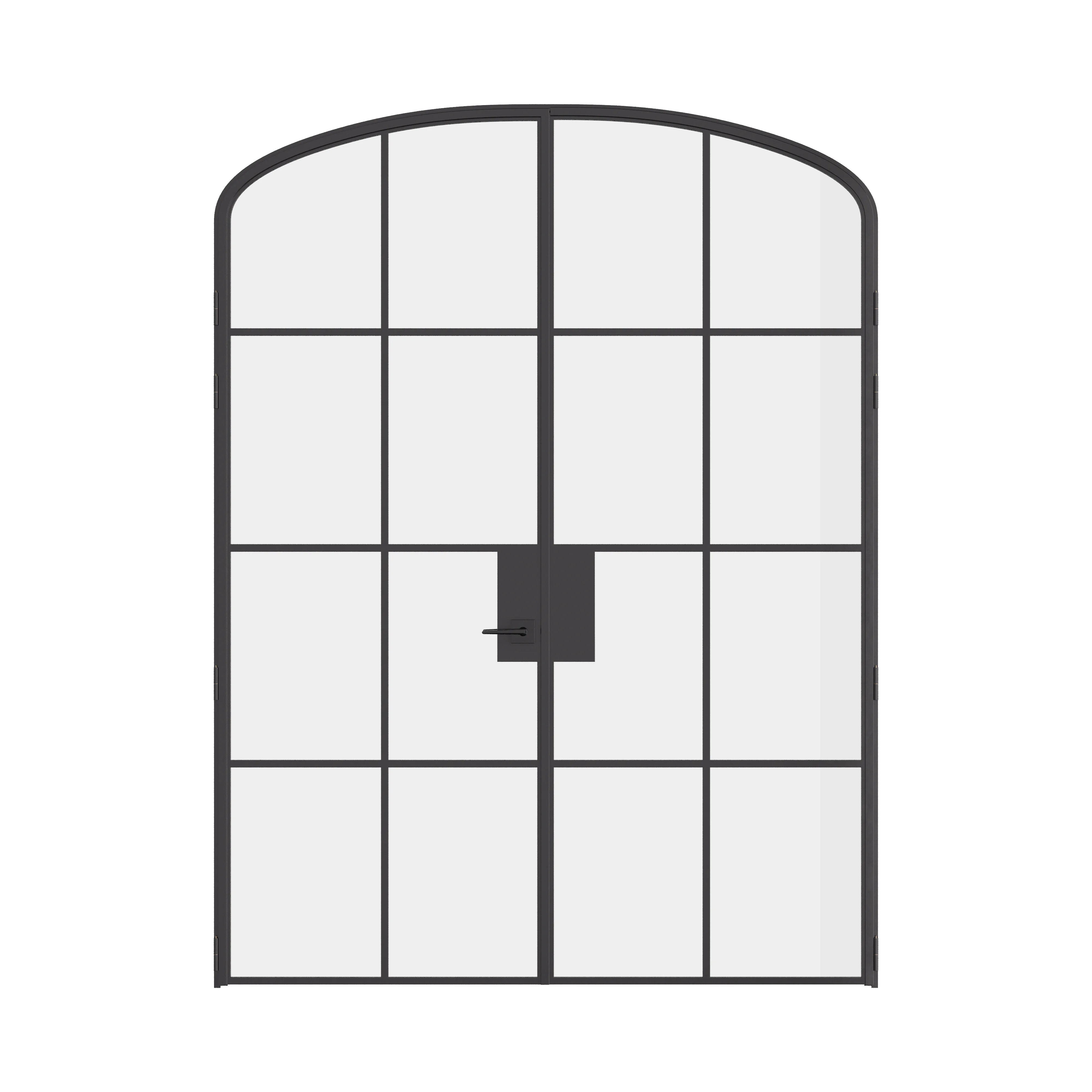 Air 5 interior double mini arch steel doors, black factory style