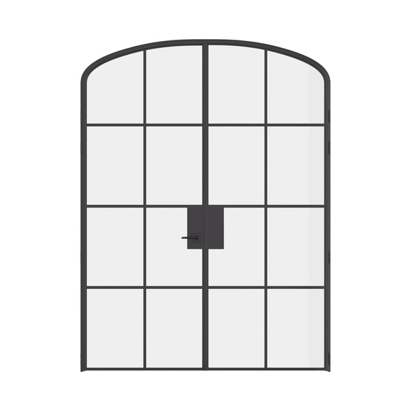 Air 5 interior double mini arch steel doors, black factory style