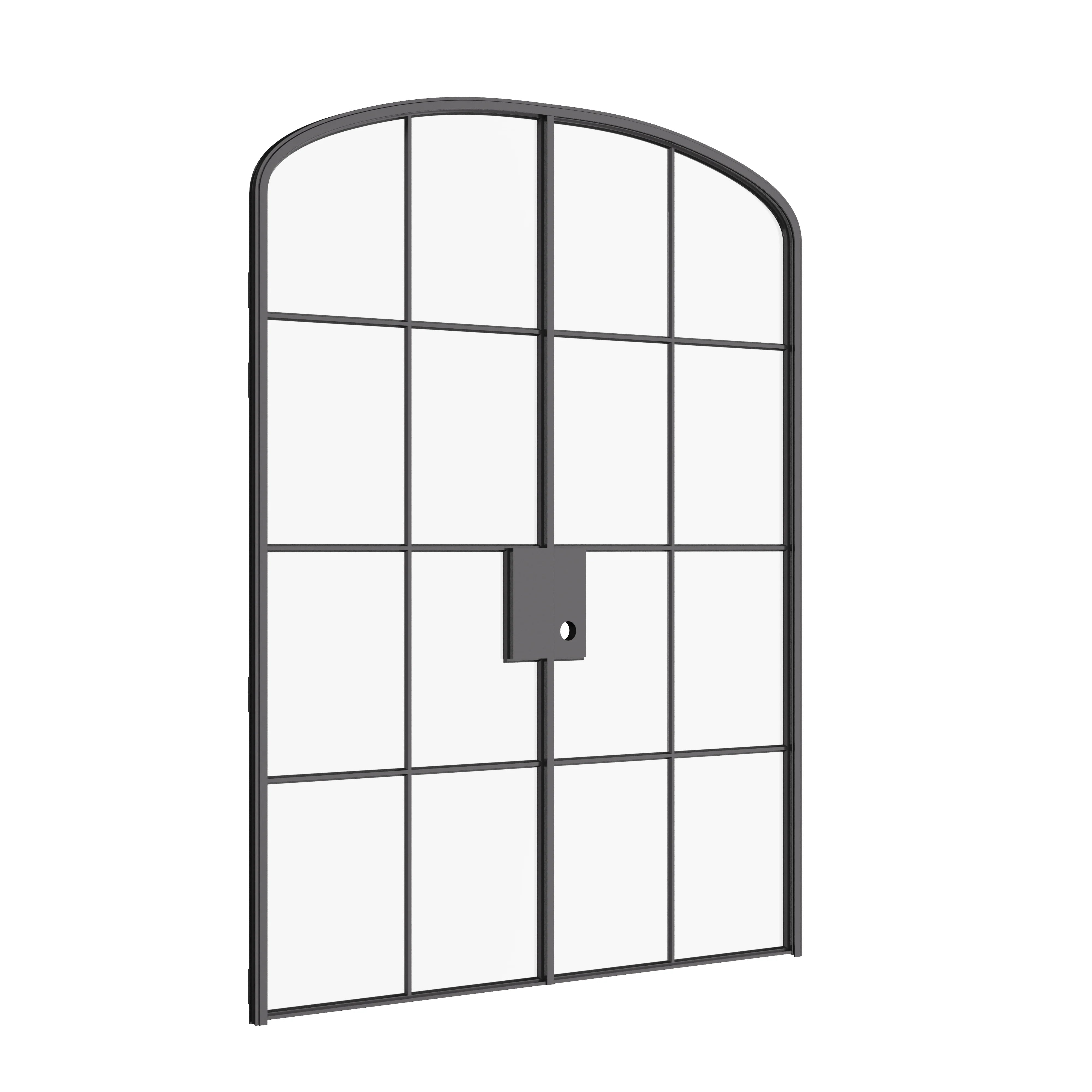 Air 5 interior double mini arch hot-rolled steel doors, tempered glass