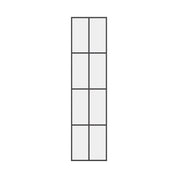 Interior steel side window panel, black factory style frame
