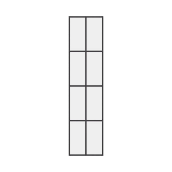 Interior steel side window panel, black factory style frame