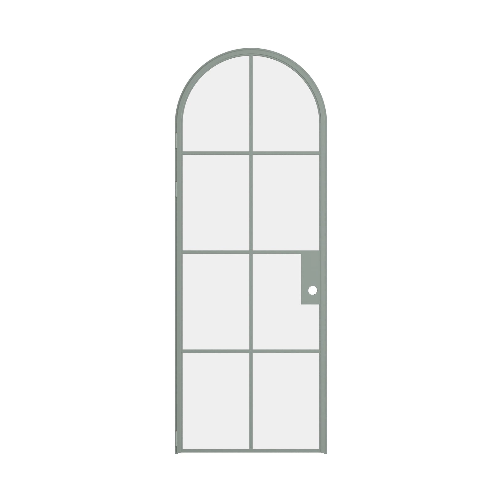 Air 5 single full arch interior door Montecito Mint factory style grid