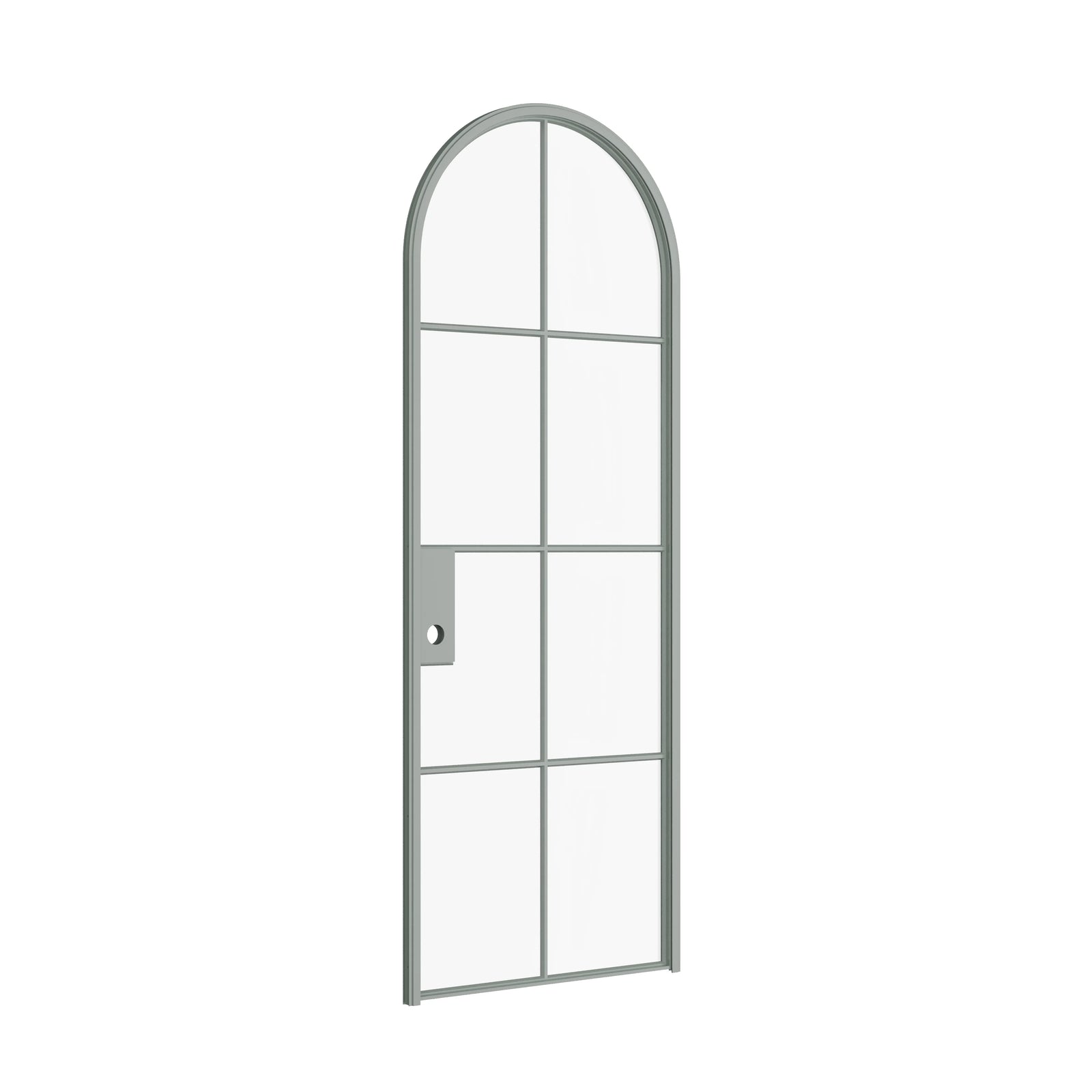 Air 5 interior steel door with full arch panel in Montecito Mint finish, OttoStumm hot-rolled steel slim profile frame