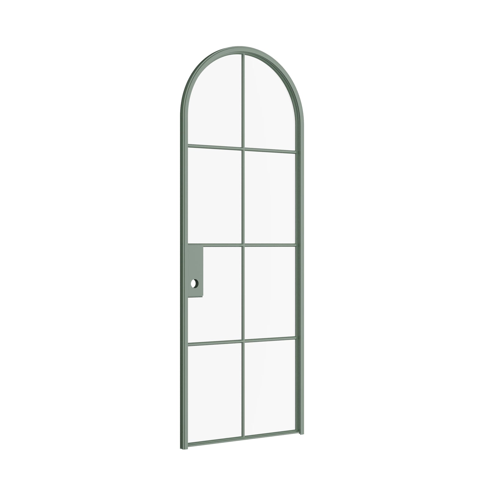 Air 5 single full arch interior door Angeles Green color angled perspective