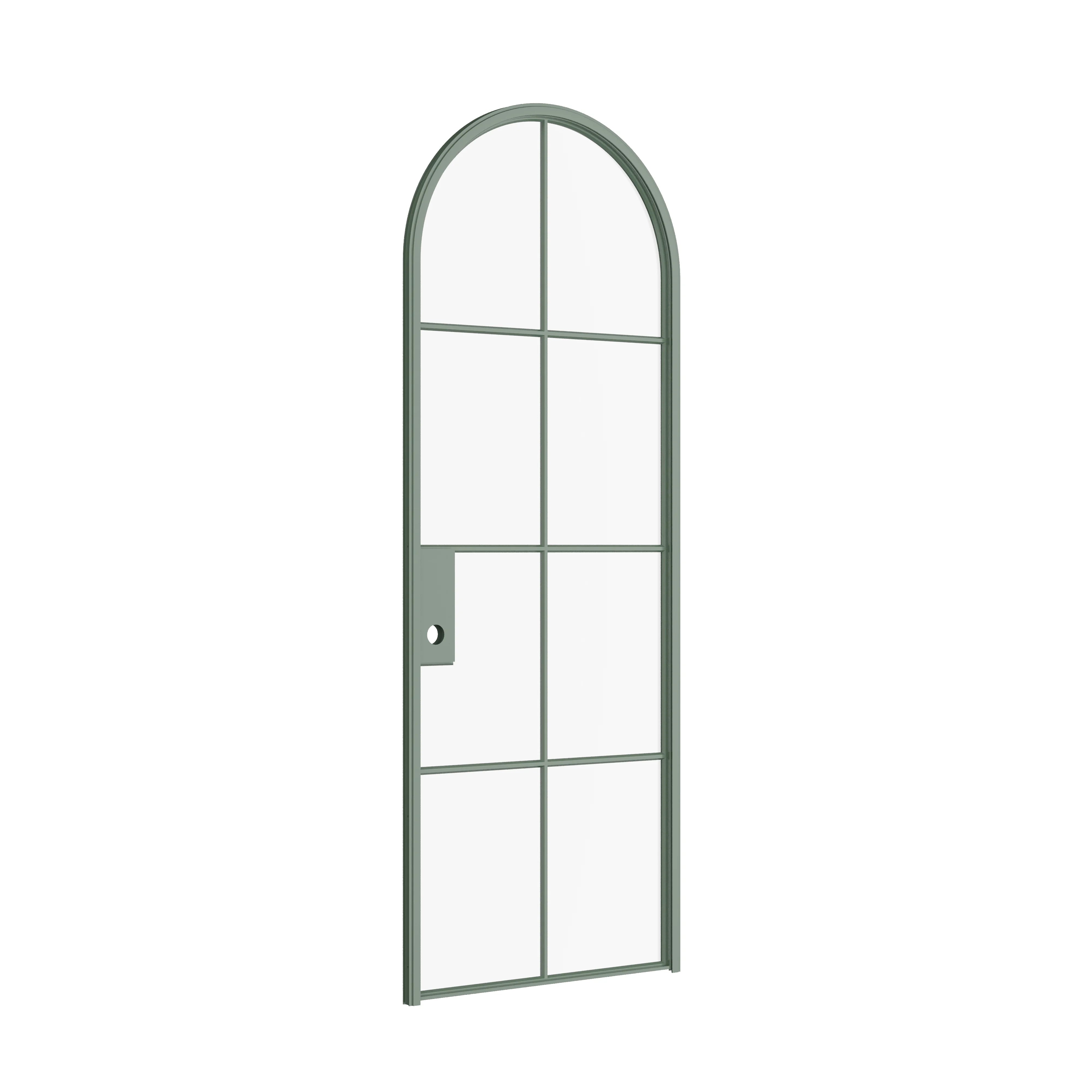 Air 5 single full arch interior door Angeles Green color angled perspective