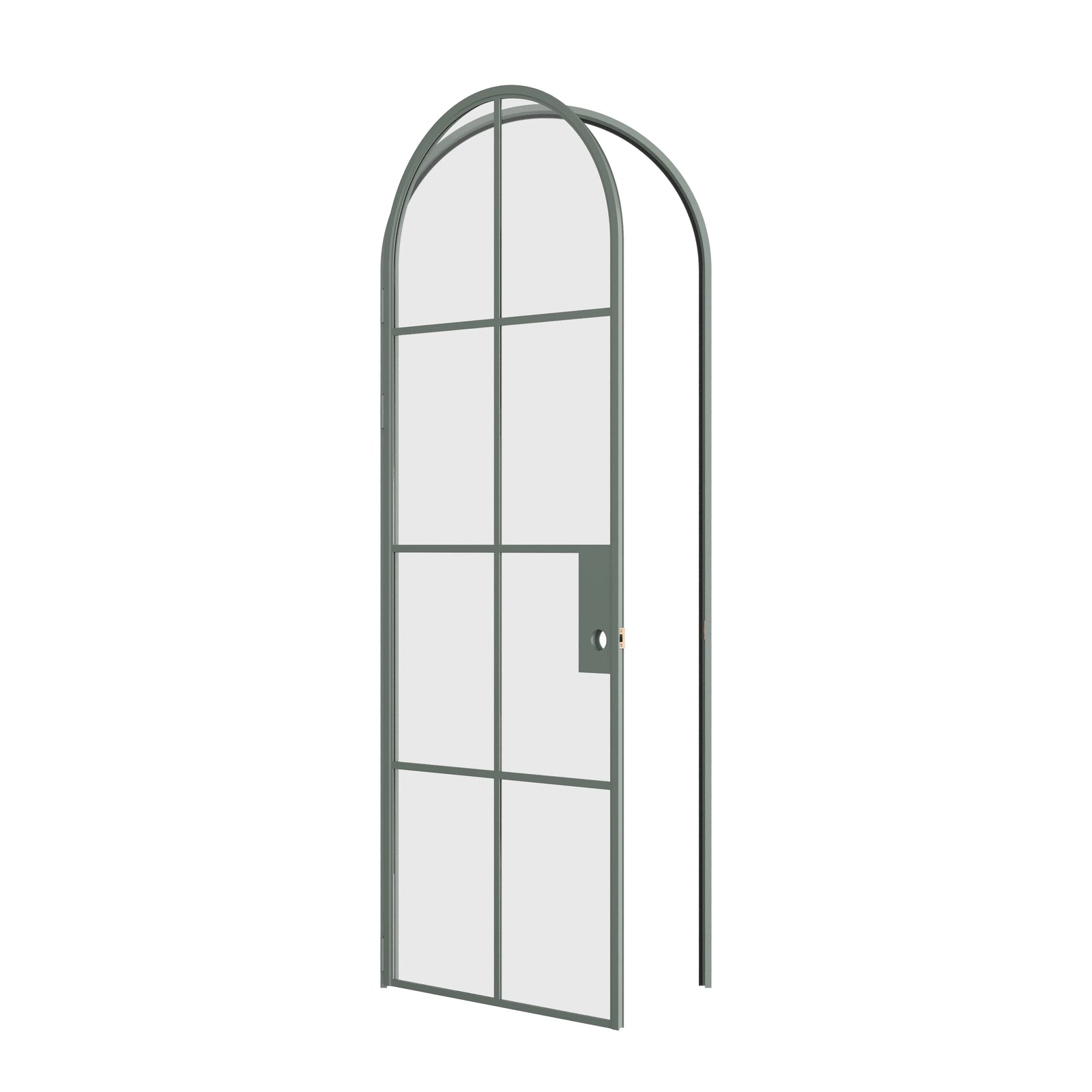Air 5 single full arch interior door Montecito Mint steel frame detail