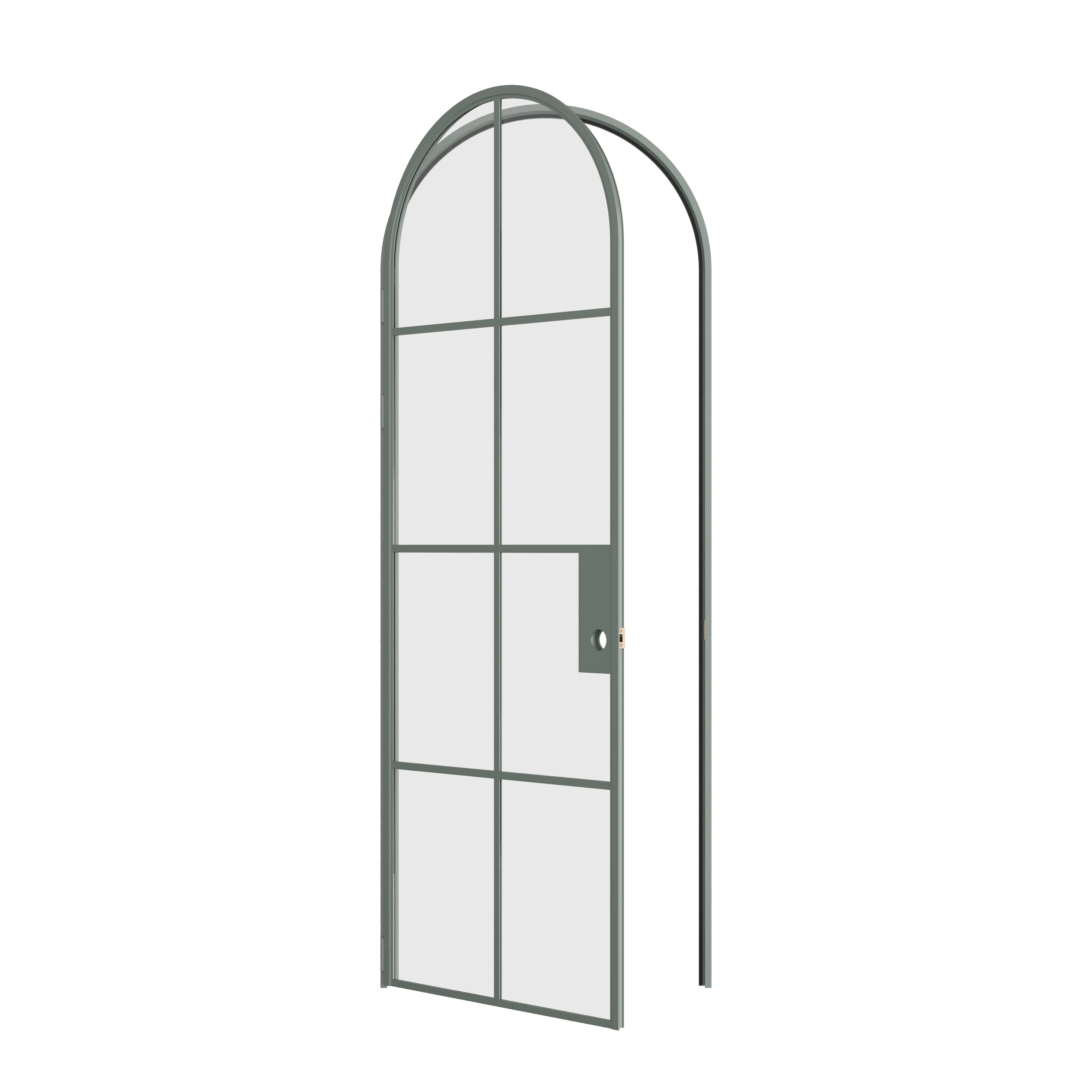 Air 5 single full arch interior door Montecito Mint steel frame detail
