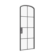 Interior single mini arch hot-rolled steel door with glass