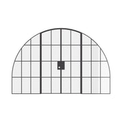 Interior wide double full arch steel doors, modular construction