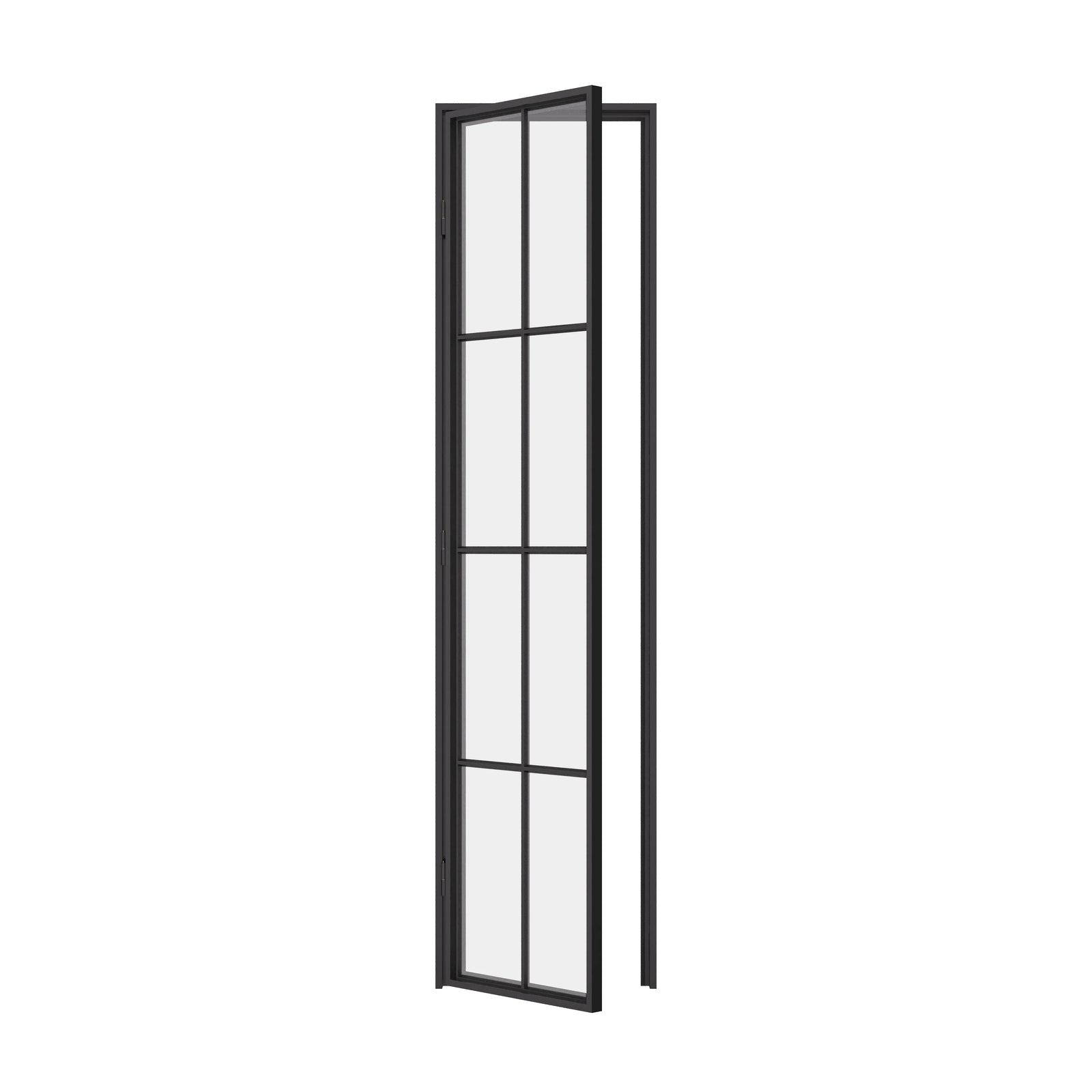 Air 5 pantry single flat steel door detail of cold-rolled frame and clear glass