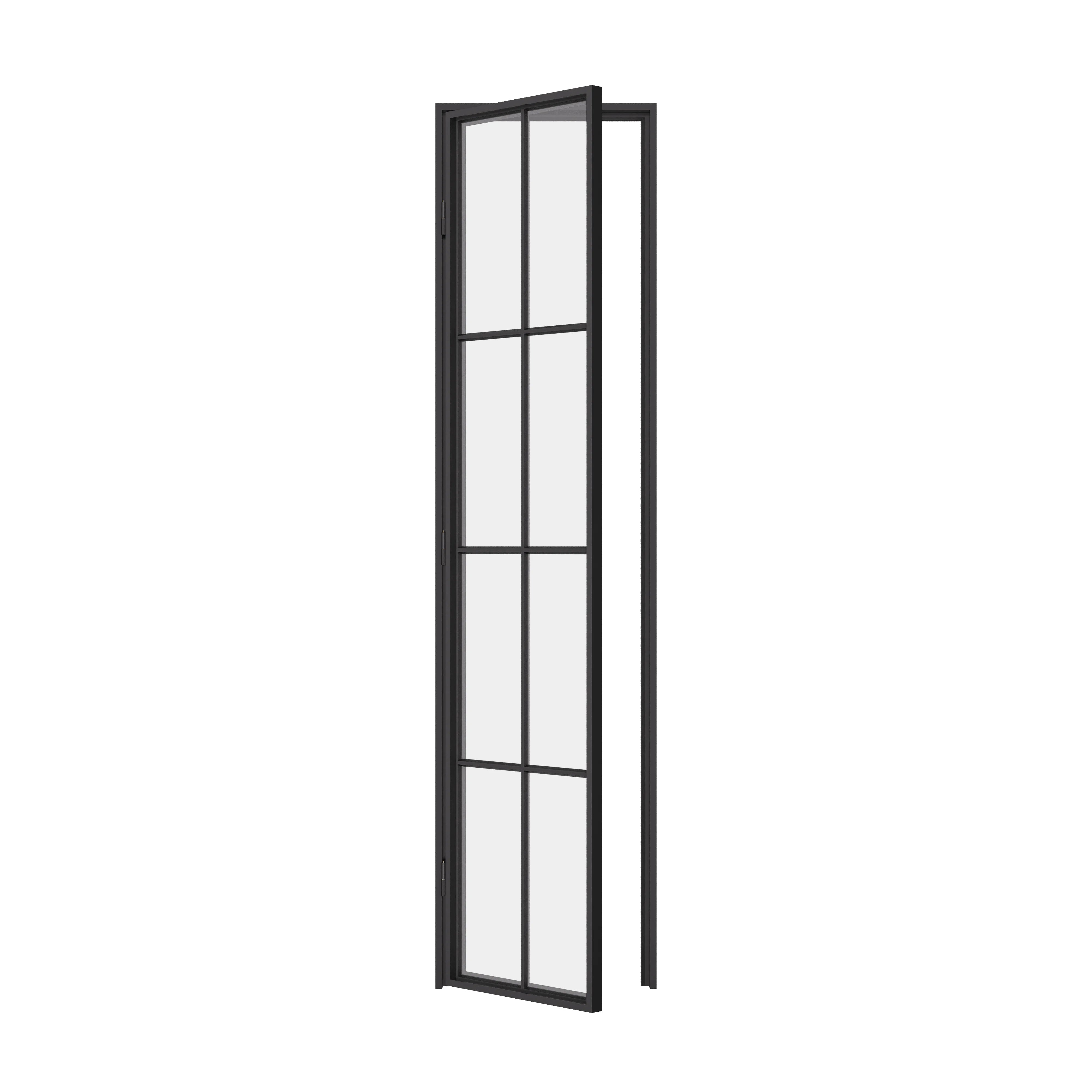 Air 5 pantry single flat steel door detail of cold-rolled frame and clear glass