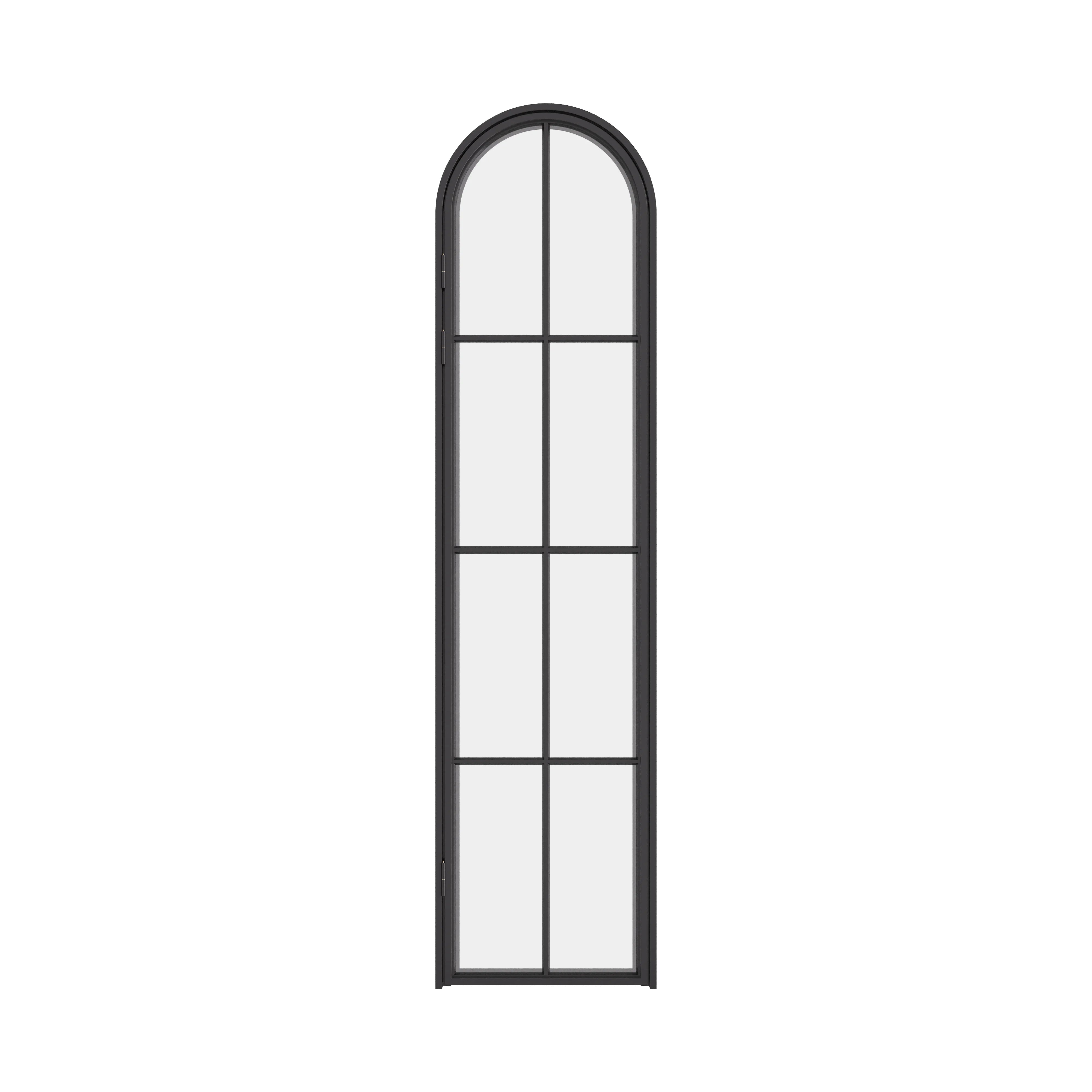 Air 5 pantry single full arch steel door cold-rolled frame with tempered glass
