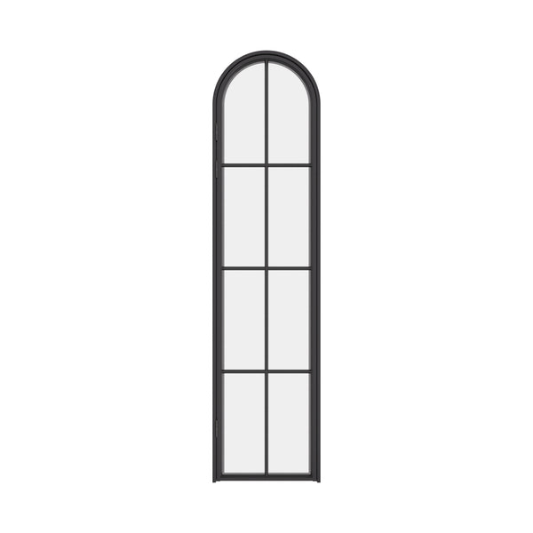 Air 5 pantry single full arch steel door cold-rolled frame with tempered glass